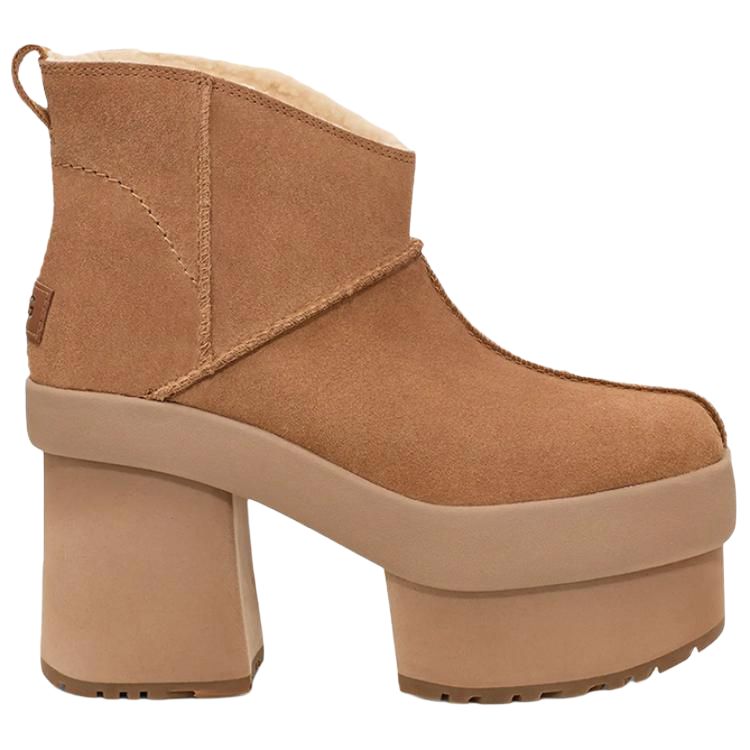 (WMNS) UGG New Heights Platform Mini 'Chestnut' 1157910-CHE