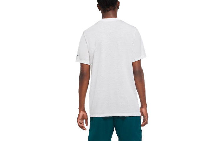 Nike Rafa Casual Sports Round Neck Tennis Short Sleeve White DA5400-100