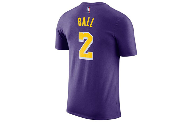 Nike NBA DRI-FIT Sports Short Sleeve Purple AR4888-552