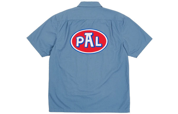 PALACE GASSY SHIRT BLUE Colorblock Pocket Embroidered Logo Unisex P20SHT028