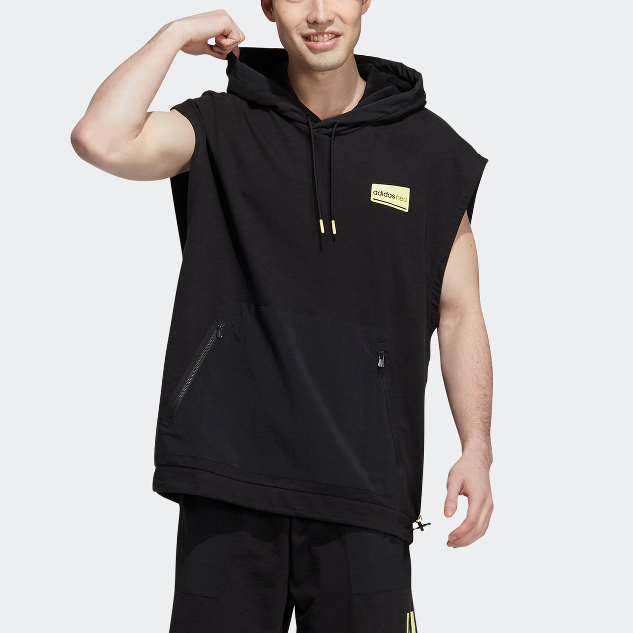Men's adidas neo Pk Ss Ut Hdy Sleeveless Sports Black HA2912