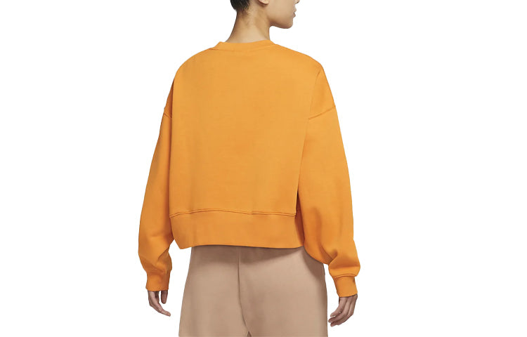 (WMNS) Nike Sportswear Pullover Round Neck Sweatshirt 'Orange' DJ7666-738