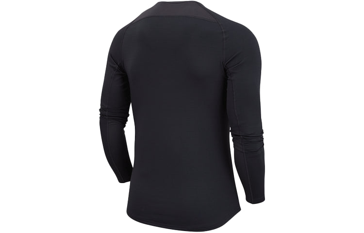 Men's Nike Round Neck Knit Breathable Long Sleeves Black T-Shirt CZ4281-010