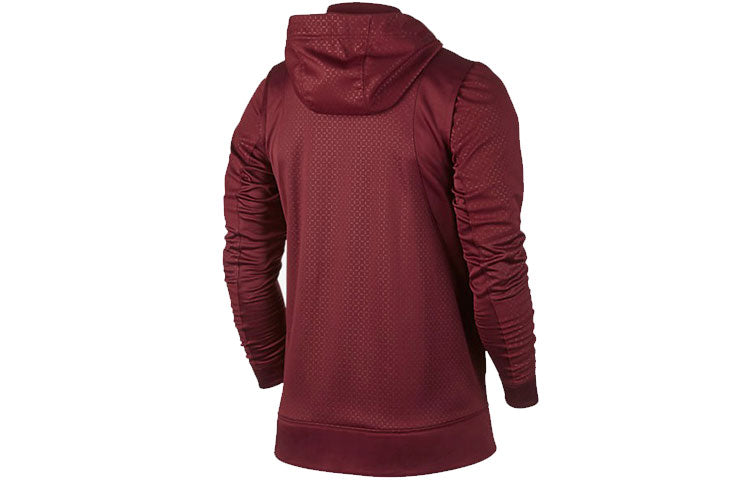 Men's Nike Zipper Full-Zip Hooded Jacket Wine Red 824394-677