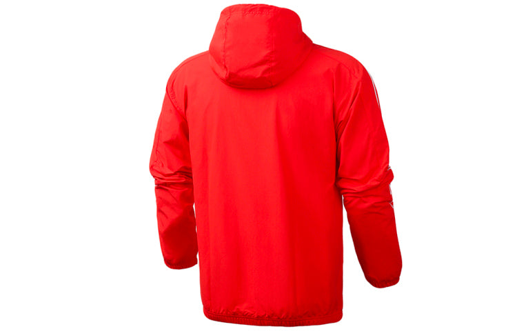 adidas logo Embroidered hooded track Jacket Red FL1773