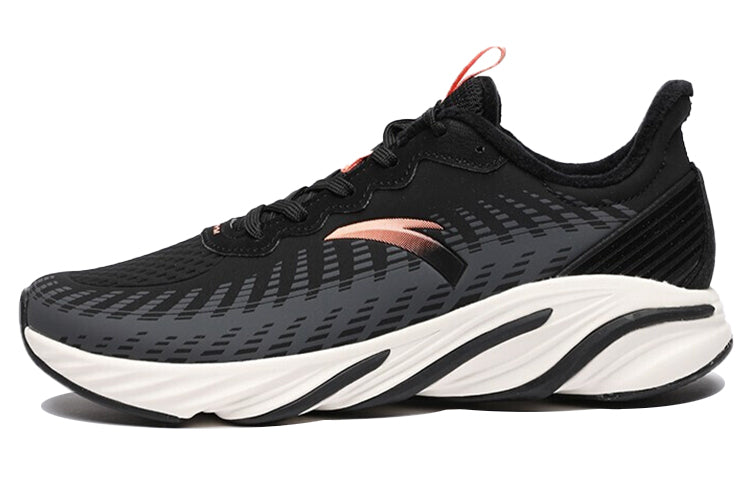 (WMNS) ANTA Leather Running Shoes 'Black Orange White' 122045522-7