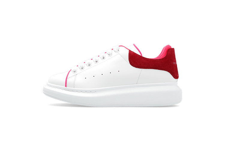 (WMNS) Alexander McQueen Oversized Sneaker 'White Velvet Fuchia' 755621WIDJZ8709