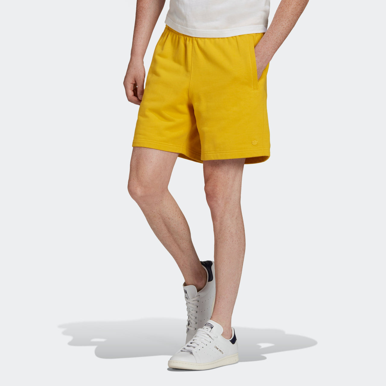 adidas originals C Short Ft Solid Color Lacing Sports Shorts Yellow HF6369