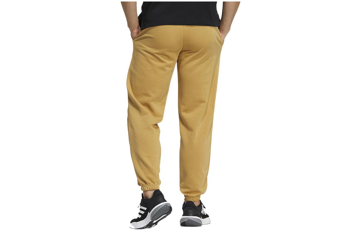 Men's adidas Logo Printing Pattern Bundle Feet Sports Pants/Trousers/Joggers Yellow HZ7021