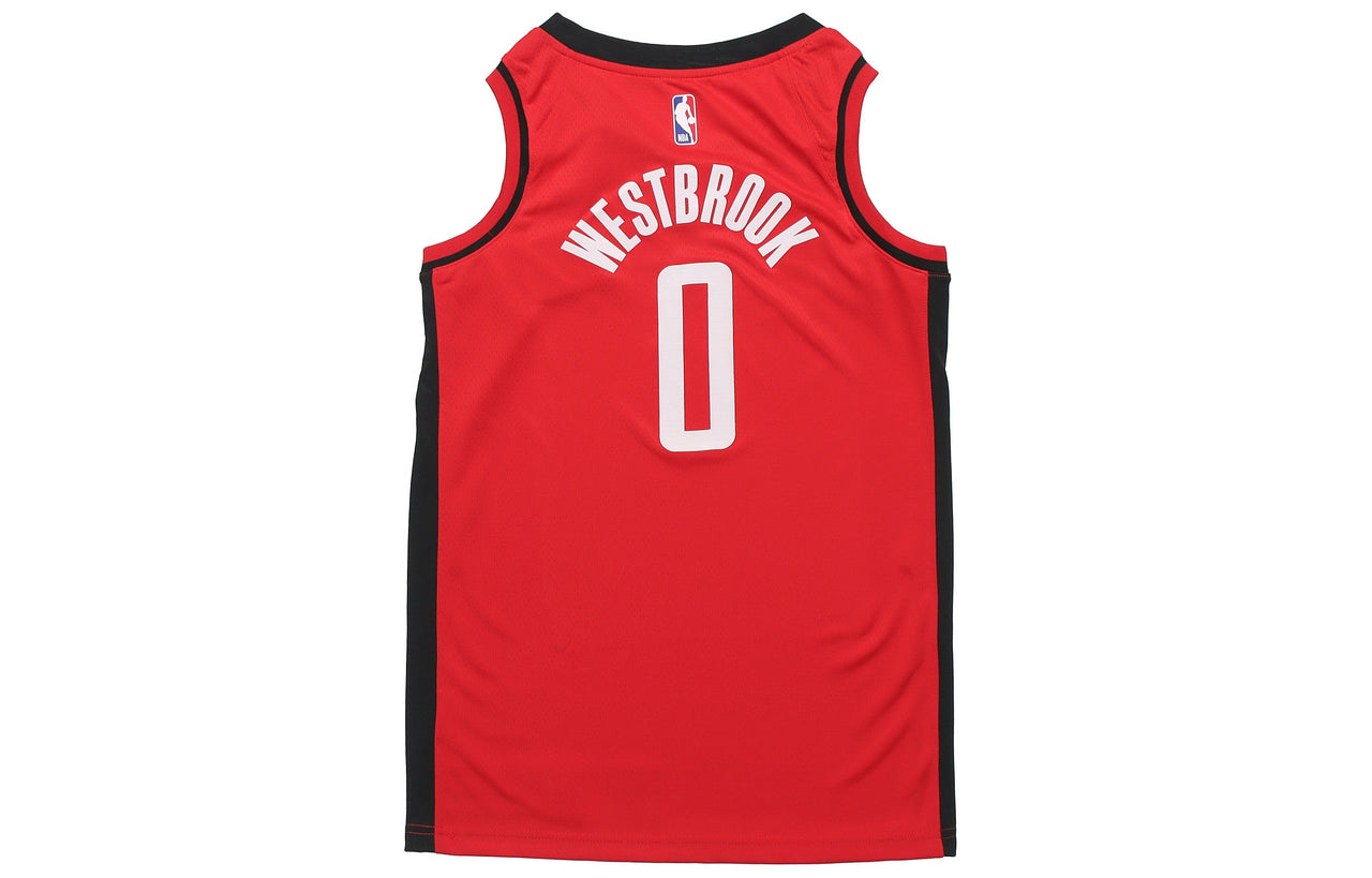 Nike NBA Rockets Westbrook 0 Away Sports Basketball Jersey Red BV7992-662