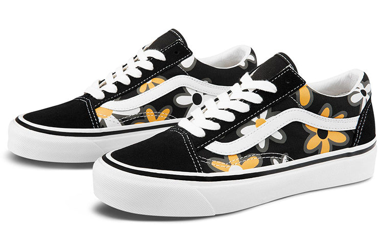 Vans Style 36 Retro Casual Skateboarding Shoes Unisex Black Printing 'Black Yellow White' VN0A38G22T6