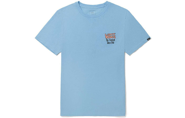 Vans Funny Printing Sports Round Neck Short Sleeve Couple Style Blue VN0A5F3LZJ2
