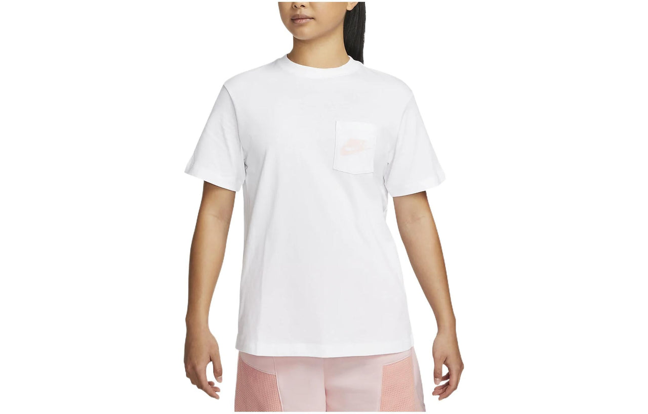 (WMNS) Nike Sportswear Pocket T-Shirt 'White' DQ3154-100