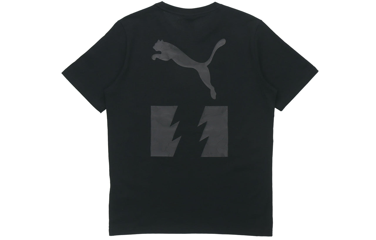 PUMA x The Hundreds Tee Funny Printing Round Neck Short Sleeve Black 596750-51