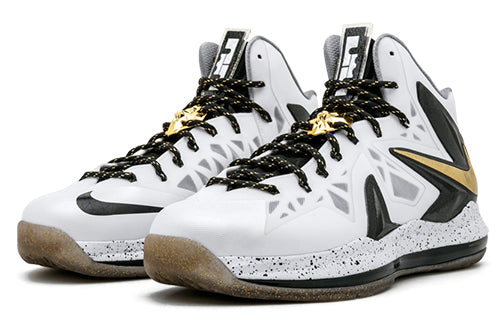 Nike LeBron 10 P.S. Elite+ 'White Gold Black' 579834-100