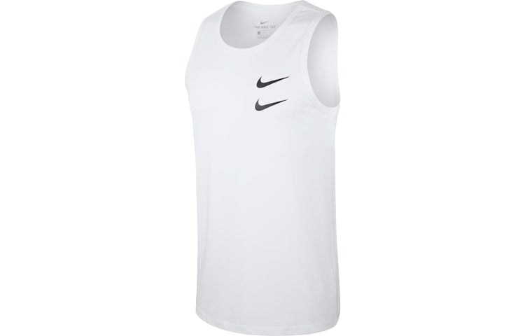 Nike Swoosh Casual Sports Printing Breathable Vest White CQ5293-100