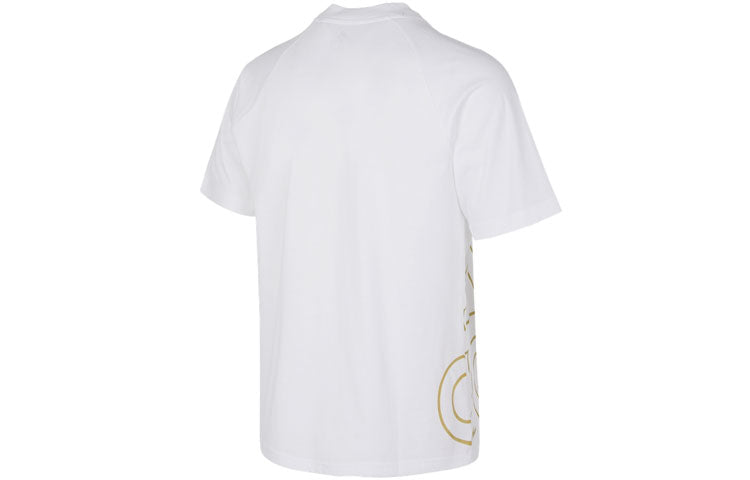 adidas U Big Logo T Leisure Sports Crewneck Letter Print Short Sleeve White H60663