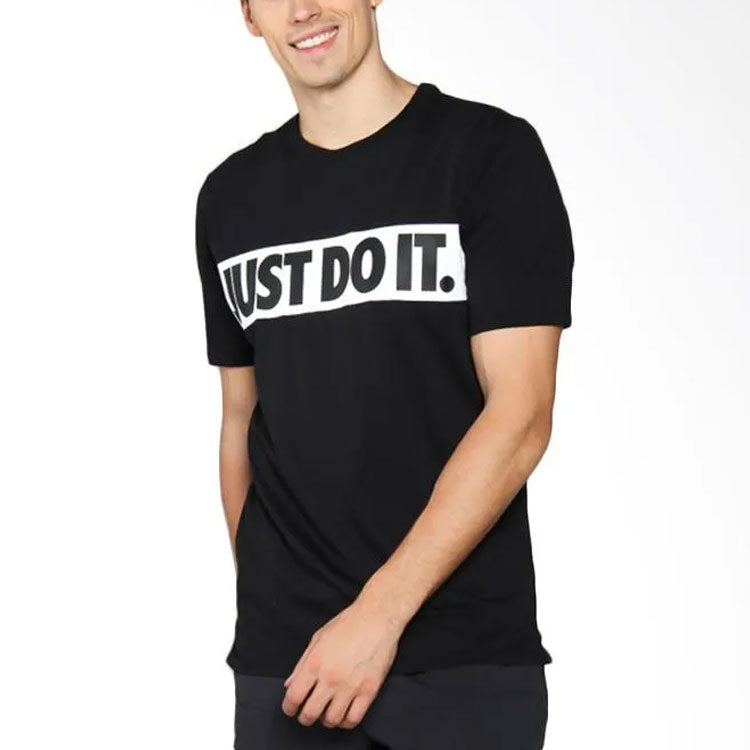 Nike Sportswear Just Do It Casual Knit Round Neck Short Sleeve Black 847632-010
