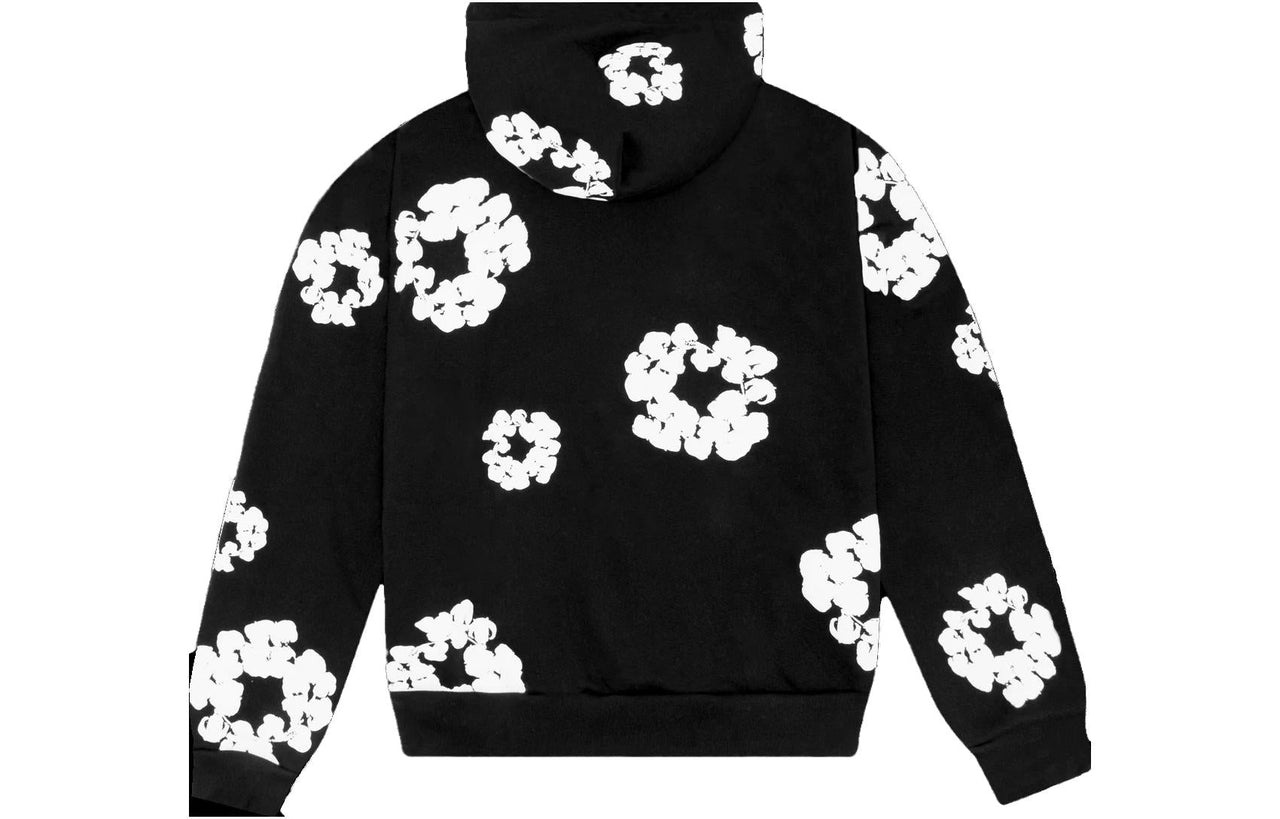 Denim Tears Cotton Wreath Hoodie 'Black White' 301-010-30