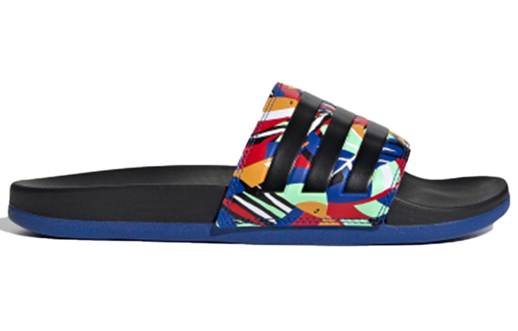 (WMNS) adidas Adilette Comfort 'Farm Rio Prints - Black Royal Blue' FW7255