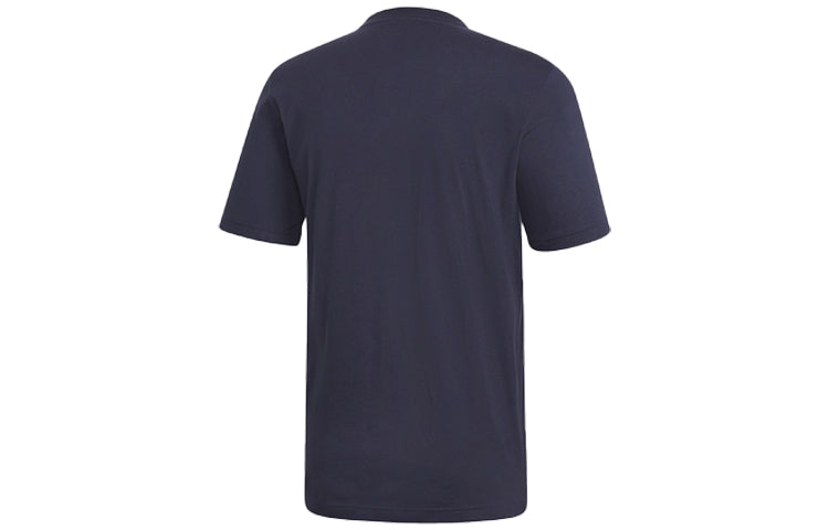 adidas Lin Tee Sports Stylish Short Sleeve Blue DU0406