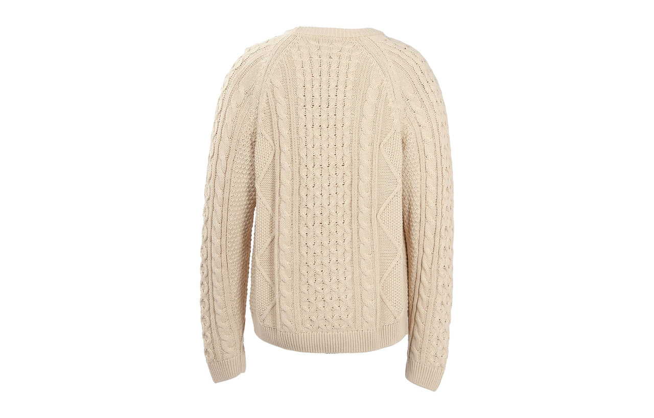 Nike Solid Color Round Neck  Knit Long Sleeves Wool Sweater Men's  Yellow DQ5177-206