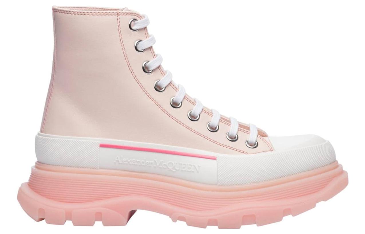 (WMNS) Alexander McQueen Tread Slick Boots 'Pink White' 702041WHZ6D6898