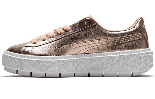 (WMNS) PUMA Basket Platform Trace Luxe 'Dusty Coral' 367852-01