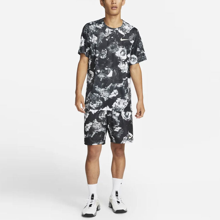 Men's Nike Pattern Printing Sports Shorts Black DQ4807-010