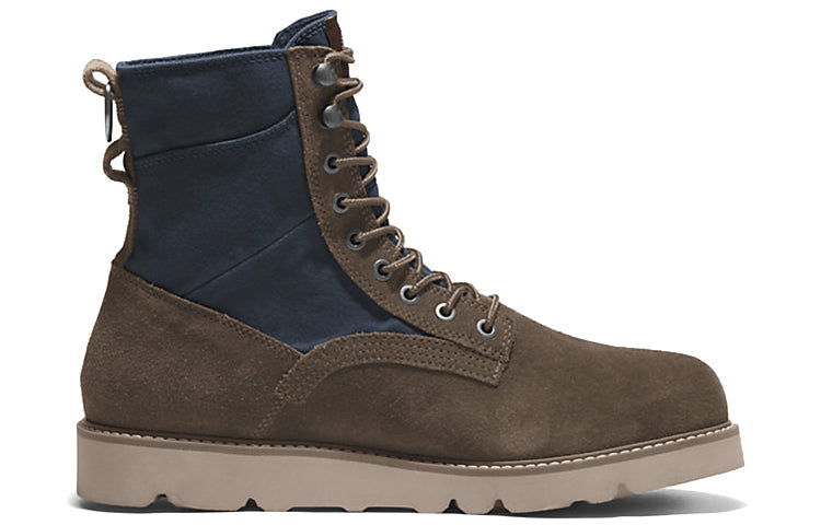 Timberland Vibram Waterproof Leather and Fabric Boots 'Olive Green Suede' A5MAR901