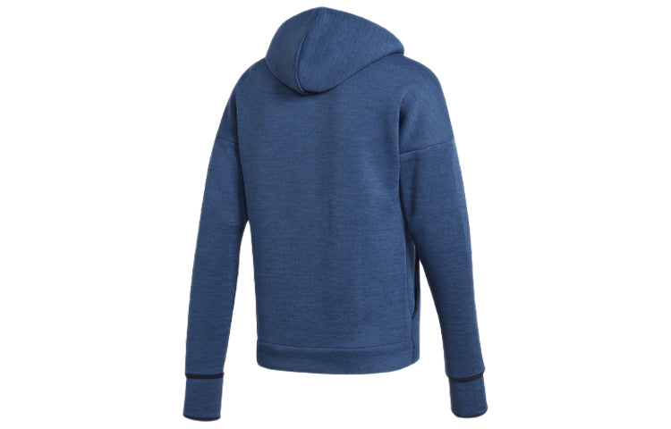 adidas Colorblock Casual Sports Soccer/Football Real Madrid Hooded Jacket Navy Blue DX8699