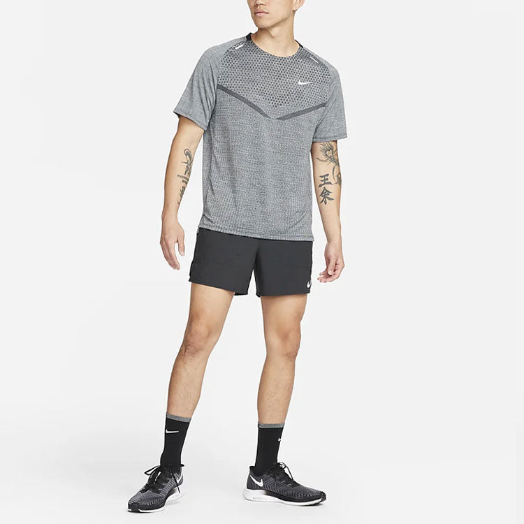 Men's Nike Solid Color Logo Printing Casual Sports Shorts Black DM4756-010