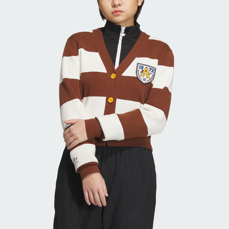 (WMNS) adidas originals Sportswear Cardigan 'tan White' IN1070