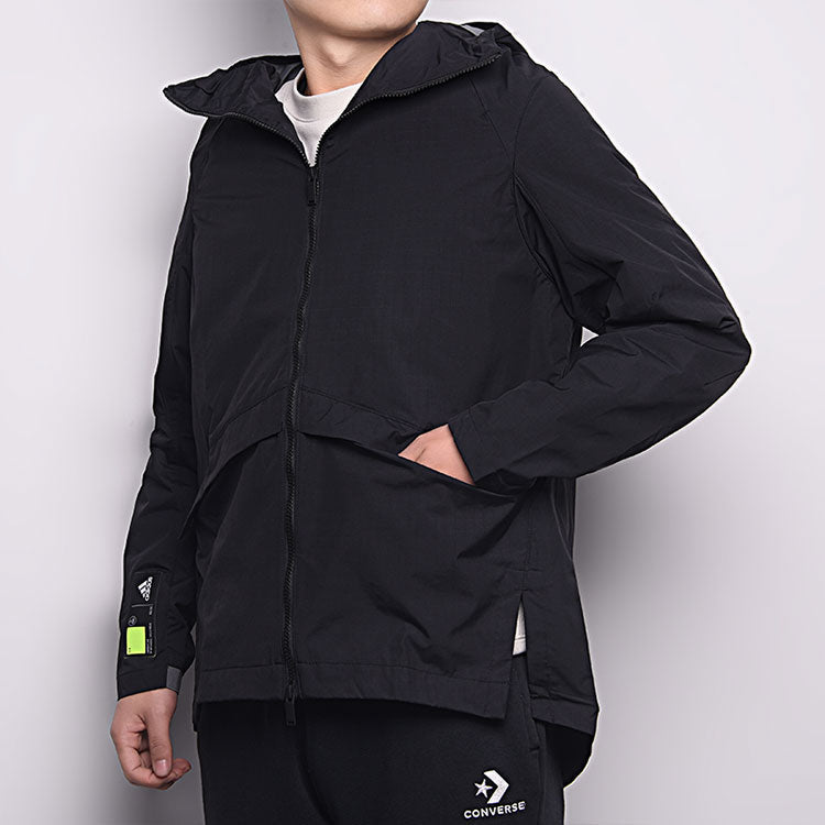 adidas Solid Color Loose Sports Hooded Jacket Black GL8676