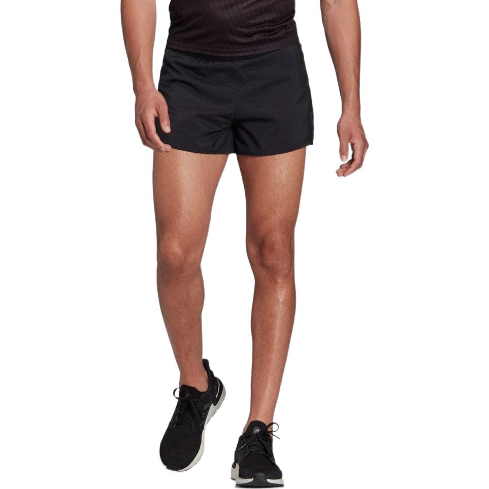 Men's adidas Solid Color logo Printing Casual Shorts Black HA3690
