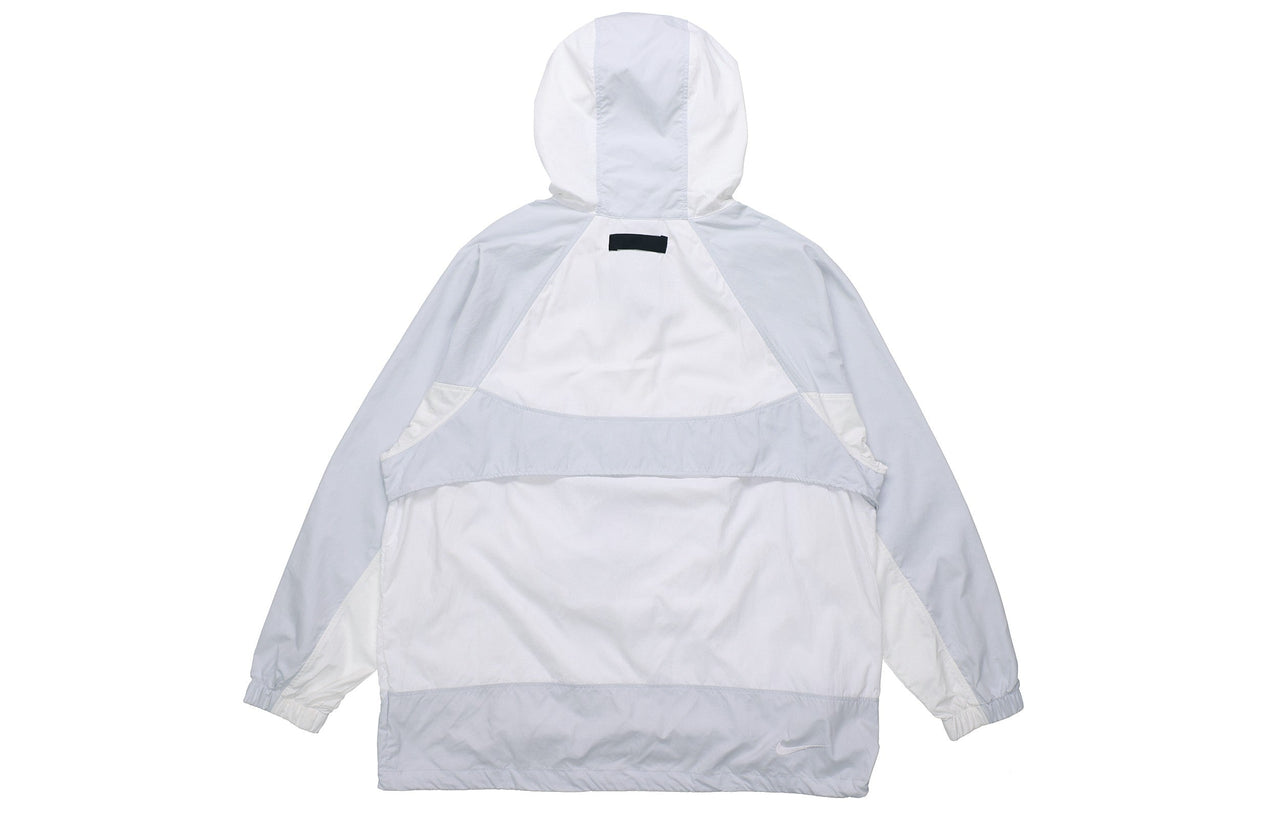 Nike Sportwear Retro Colorblock Loose Half Zipper hooded Pullover Woven Jacket White BV5386-100