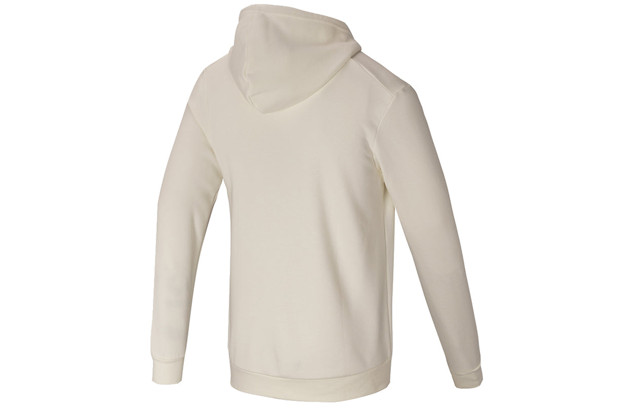 Men's adidas neo Fav Dec Hdy Logo Printing Sports Fleece Lined Jade White GV3528