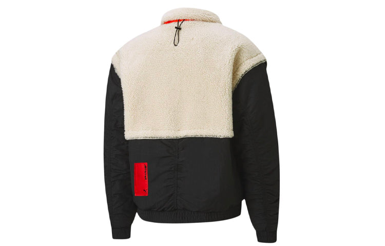 PUMA x Attempt Sherpa Fleece Jacket 'Beige Black Orange' 598257-01