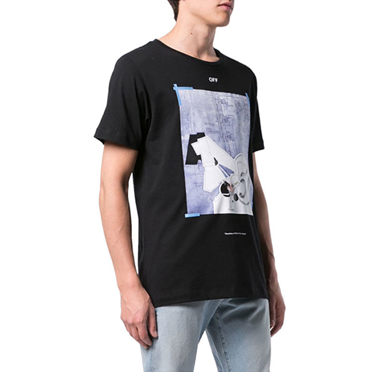 Off-White Cotton Short Sleeve Mens Logo Normal Fit OMAA027R191850081088