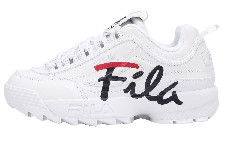 FILA Low-Top Side Logo Daddy Shoes 'White Black' 1FM00863D_121