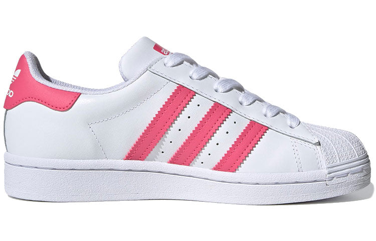 (GS) adidas Superstar J 'White Super Pink' FW0773