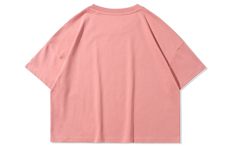 (WMNS) Li-Ning Casual Loose Round Neck Sports Short Sleeve 'Apricot Pink' AHSQ268-2
