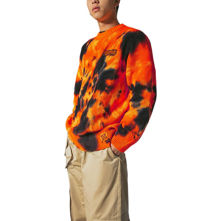 Li-Ning BadFive Tie Dye Graphic Sweater 'Orange Black' AMBR097-2