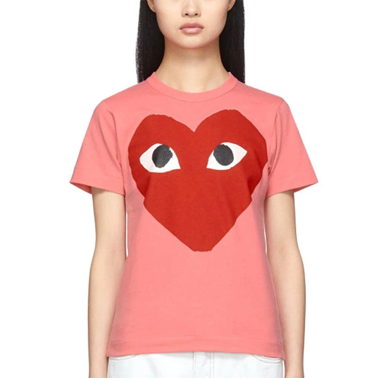 (WMNS) COMME des GARCONS PLAY Big Heart T-Shirt 'Pink' AZ-T273-051-3