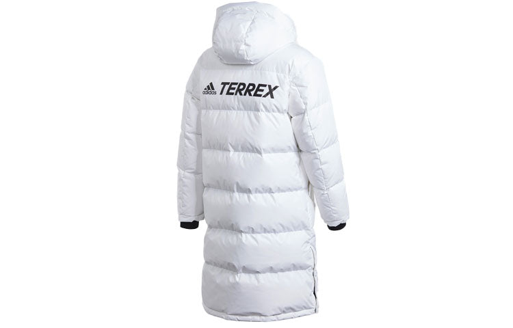 adidas Outdoor Casual Sports hooded down Jacket Couple Style White GE9875