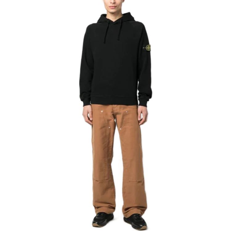 STONE ISLAND Logo Patch Hoodie 'Black' 781562160-V0029