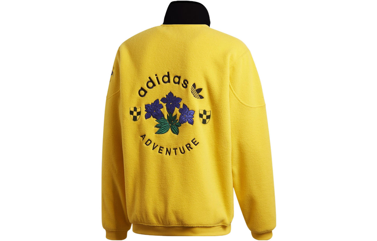 adidas originals Adv Archive Hz Retro Half Zipper Sports Long Sleeves Yellow GD5583