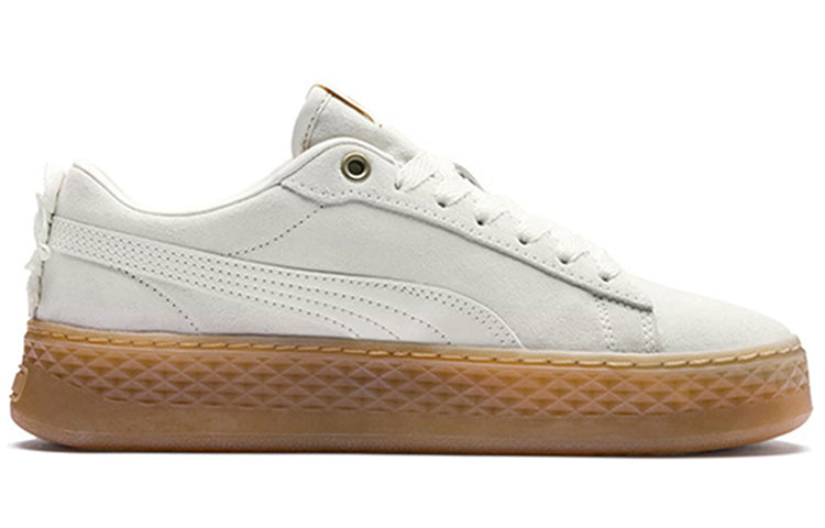 (WMNS) PUMA Smash Platform Frill 'White Gold' 366928-04