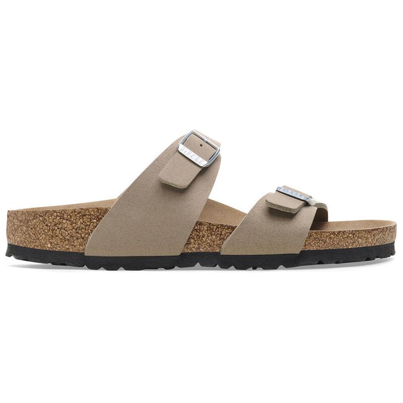 Birkenstock Sydney Vegan Synthetics Vegan Narrow Fit Sandals 'Gray Taupe' 1026700