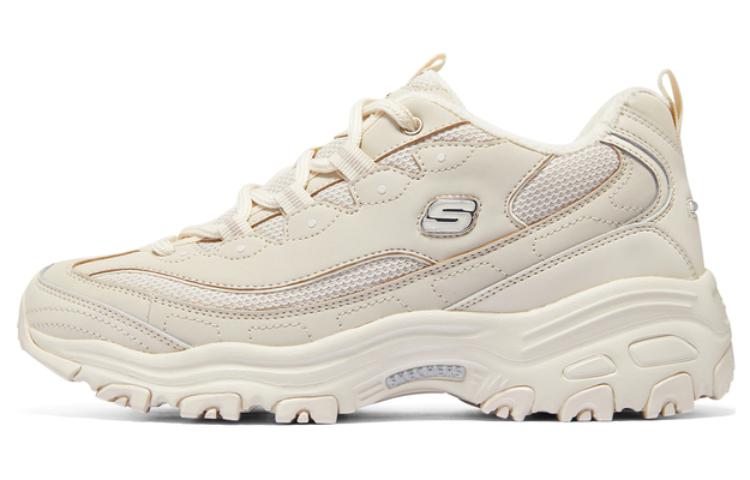 Skechers D'Lites 1.0 Chunky Shoes 'Cream White' 894268-NAT